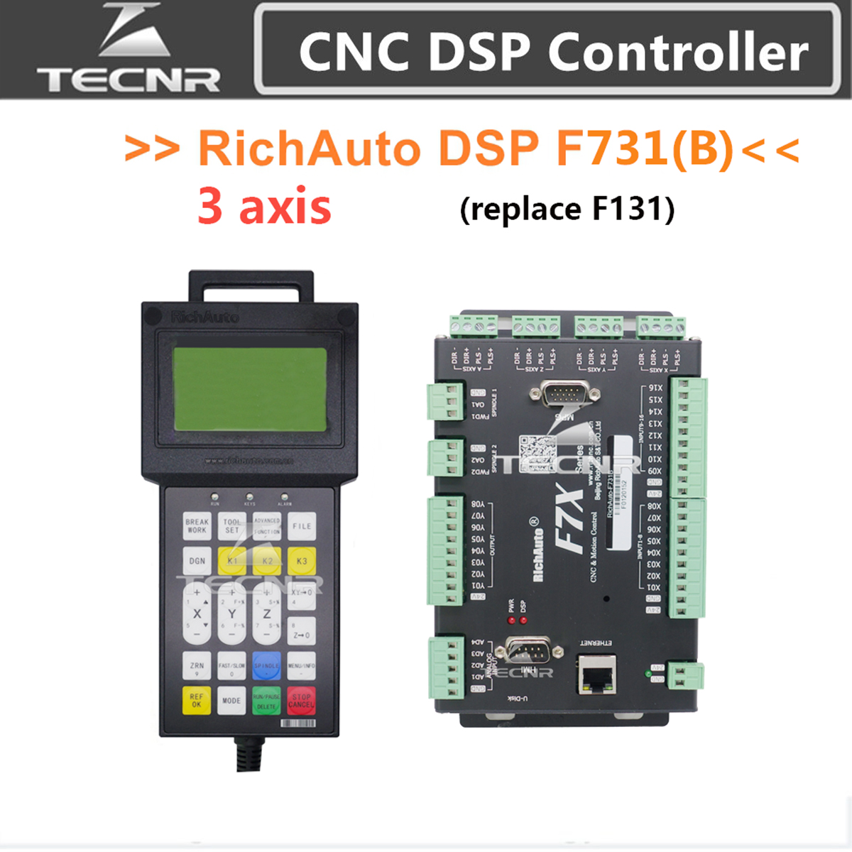 Richauto A11 Dsp Controller 3 Axis - RichAuto DSP F731 Sistema de Controle