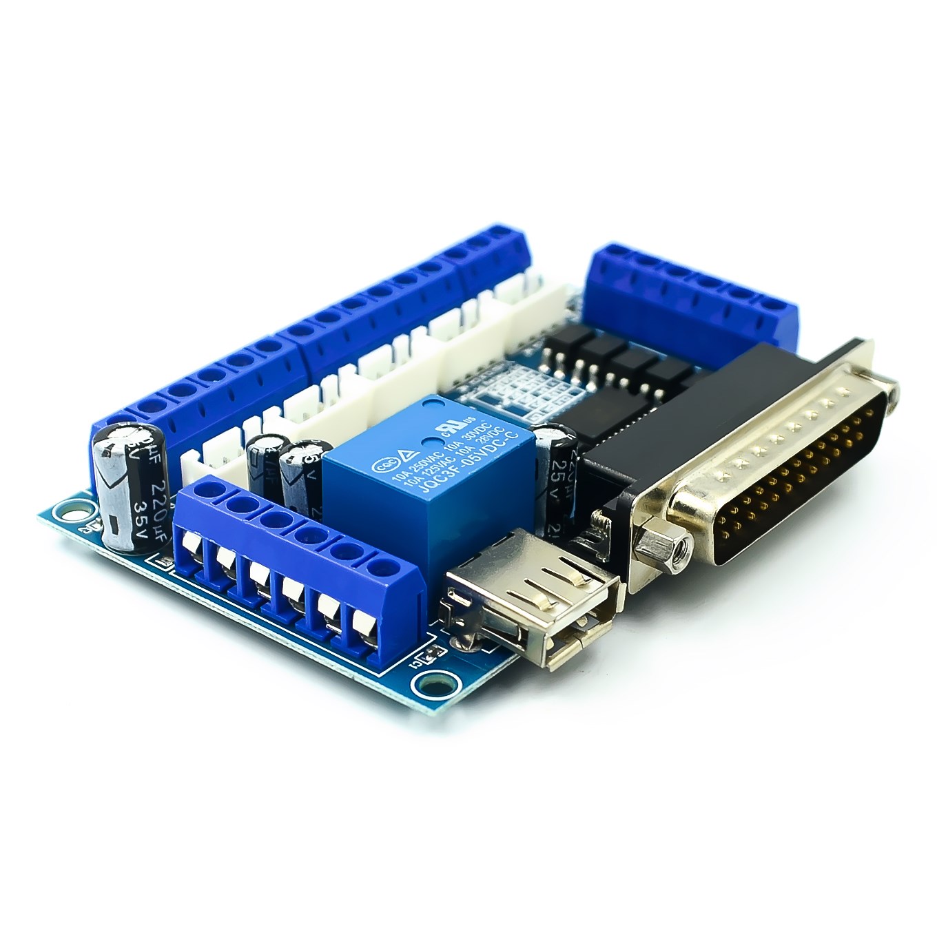 Placa de fuga do adaptador de  - 5 Axis Cnc Breakout Board Interface Mach3 avaliação e preço
